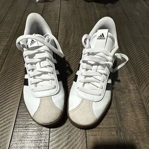Adidas White and Black and Grey Athletic Shoes